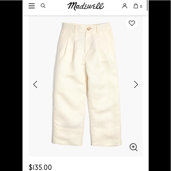 Made well Linen wide leg pants cream - Picture 4 of 8